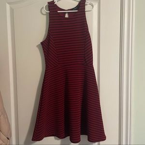 Red & Black Skater Dress